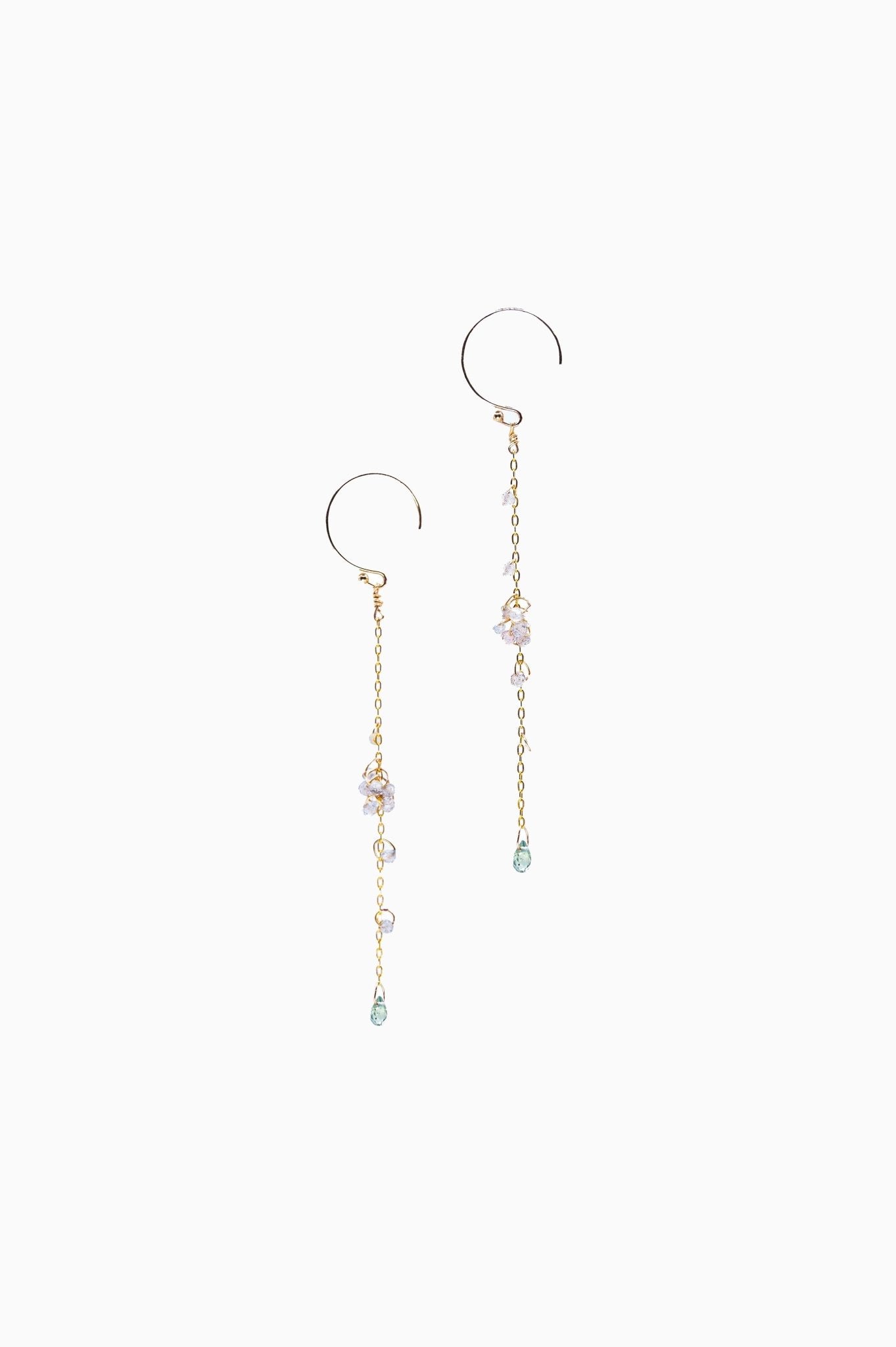 Boucles d'oreilles longues saphir - LYLAN