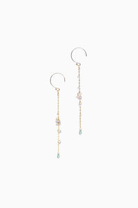 Boucles d'oreilles longues saphir - LYLAN